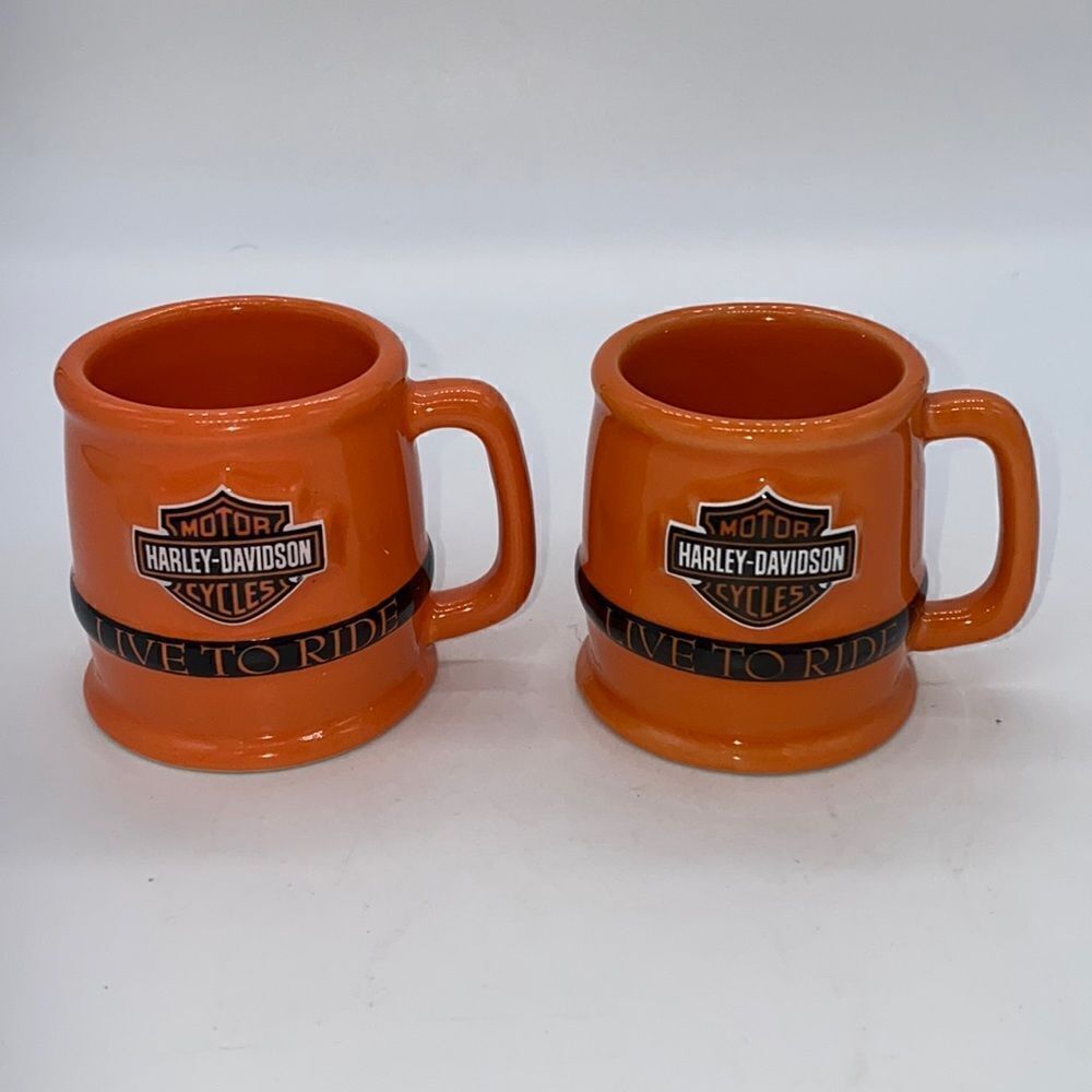 Harley-Davidson Mini Mugs Ceramic Set of 2